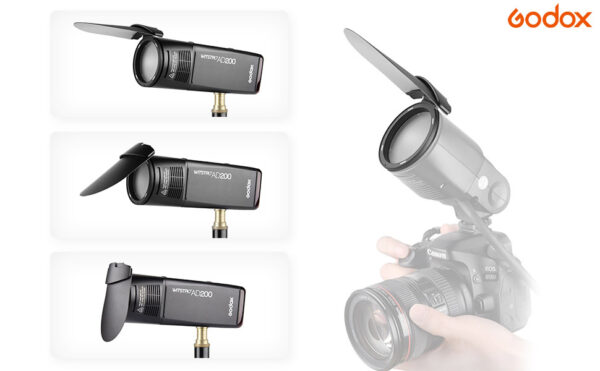 Godox Ak-R12 Bounce Card with round flash