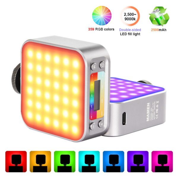 Metal Frame RGB Do1 LED Fill Light Double-Sided Portable LED Light