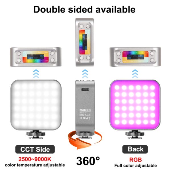Metal Frame RGB Do1 LED Fill Light Double-Sided Portable LED Light