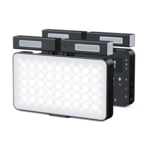 MAMEN SML-V02 Professional Double Microphone RGB & Bi-Color Led Pocket Camera fill light