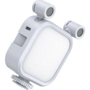Mamen V03 Compact RGB Led light with Two Built-in Vloging Microphones