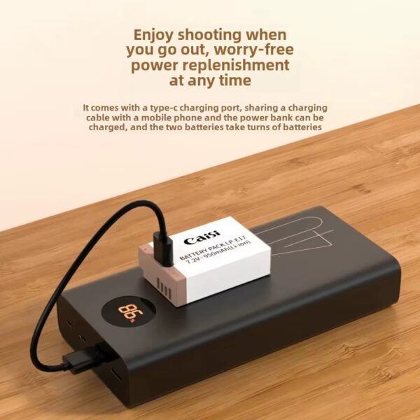Caisi A+ Battery Canon LP-E17 with C type Charging Port (950mah)